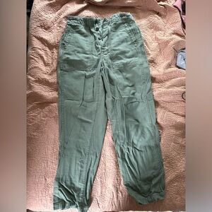 Olive Green Wide Leg Madewell Pants